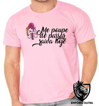 Camiseta adulto ou infantil Me poupe raiva hoje unicórnio bipolar - Foto 2