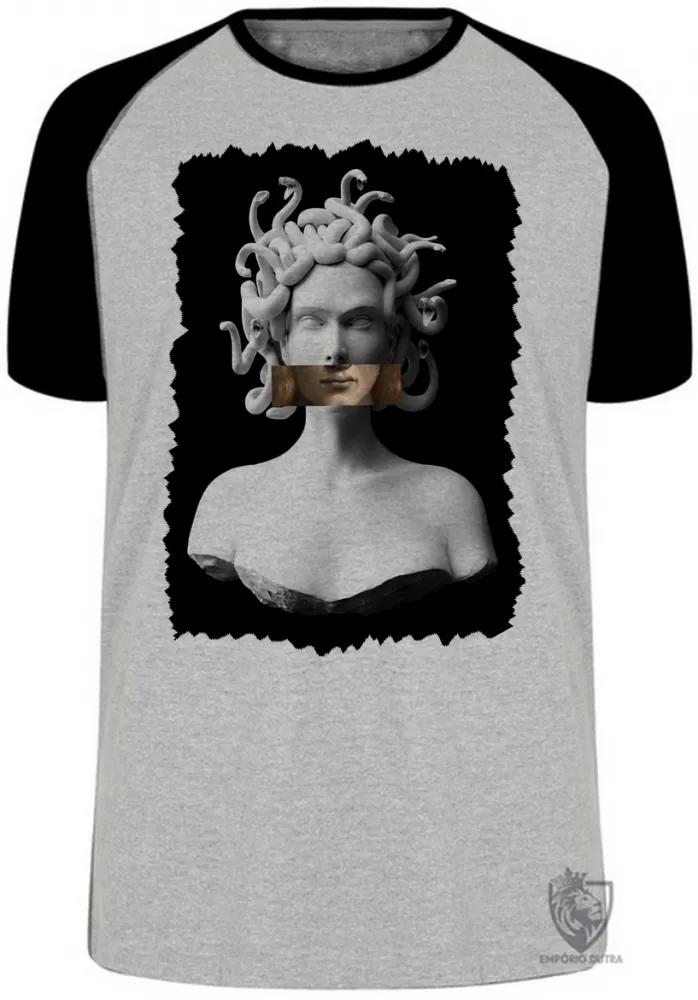 Camiseta adulto ou infantil medusa mitologia grega cobra