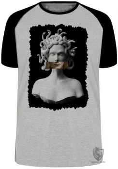 Camiseta adulto ou infantil medusa mitologia grega cobra
