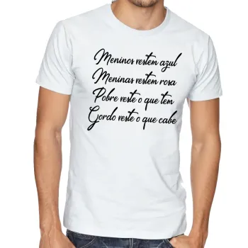 Camiseta adulto ou infantil Meninos azul meninas rosa vestem - Foto 2