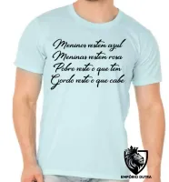 Camiseta adulto ou infantil Meninos azul meninas rosa vestem - Foto 5