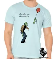 Camiseta adulto ou infantil Não abra mão de seus sonhos zumbie - Foto 5