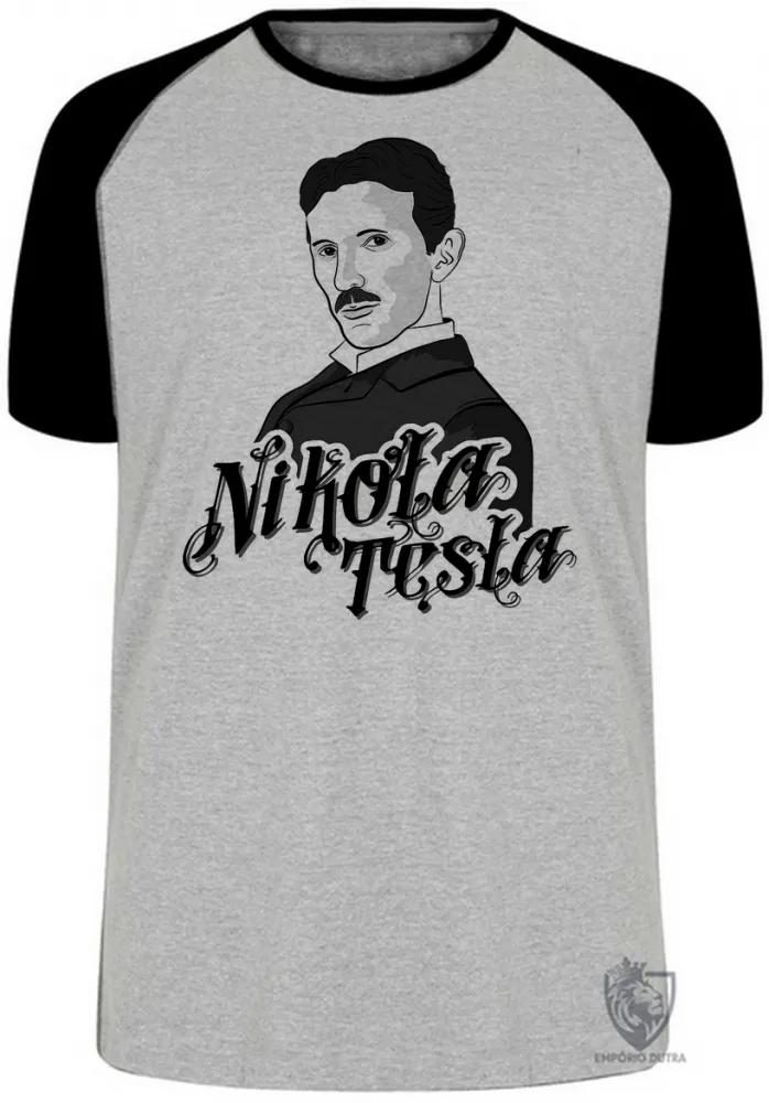 Camiseta adulto ou infantil nikola tesla genio eletrica Imagem