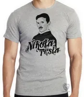 Camiseta adulto ou infantil nikola tesla genio eletrica - Foto 4