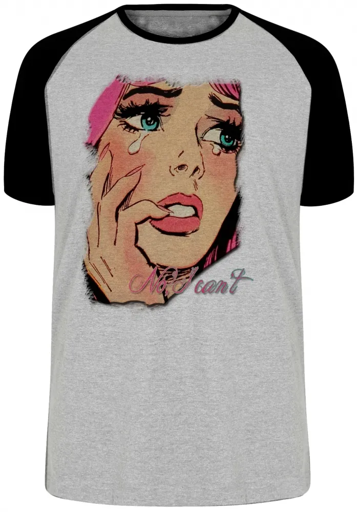 Camiseta adulto ou infantil No I Cant garota chorando menina girl Imagem
