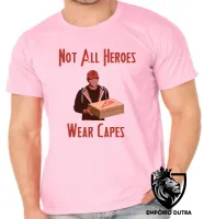 Camiseta adulto ou infantil Not all heroes wear capes heroi capa pizza - Foto 4