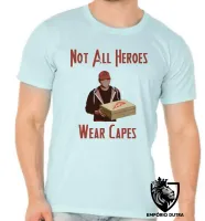 Camiseta adulto ou infantil Not all heroes wear capes heroi capa pizza - Foto 5