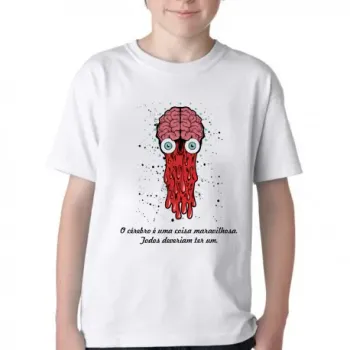 Camiseta adulto ou infantil cérebro é maravilhoso todos deveriam ter um - Foto 2