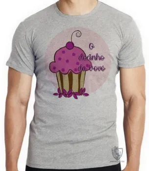 Camiseta adulto ou infantil O docinho da Vovó cupcake