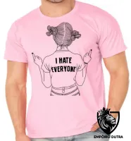 Camiseta adulto ou infantil odeio todos ranço mau humor - Foto 4
