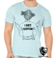 Camiseta adulto ou infantil odeio todos ranço mau humor - Foto 5
