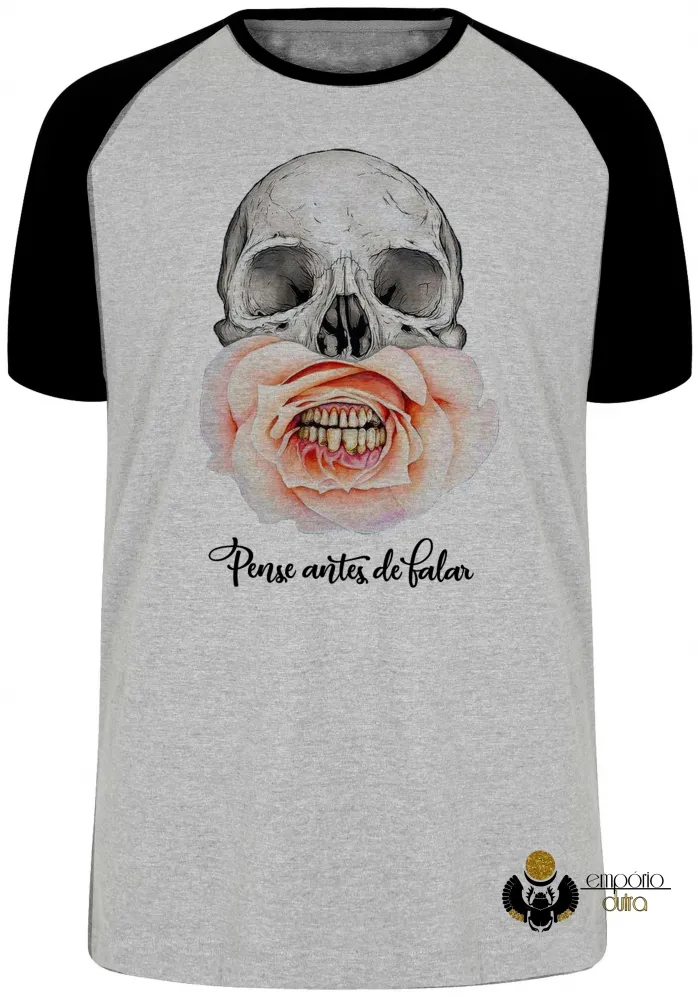 Camiseta adulto ou infantil Pense antes de falar bobagem Imagem