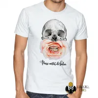 Camiseta adulto ou infantil Pense antes de falar bobagem - Foto 2