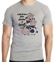 Camiseta adulto ou infantil pilha de vacas mais escura mais clara - Foto 4