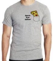 Camiseta adulto ou infantil Pizza Save for later bolso depois lanche - Foto 4
