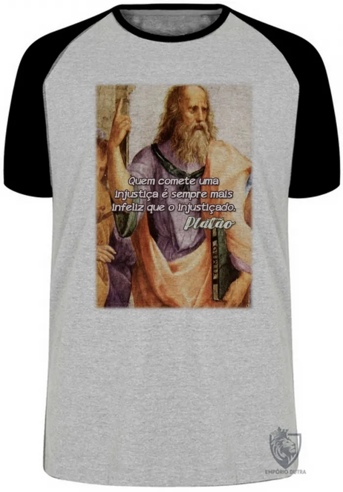Camiseta adulto ou infantil Platão filosofo filosofia