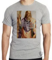 Camiseta adulto ou infantil Platão filosofo filosofia - Foto 3