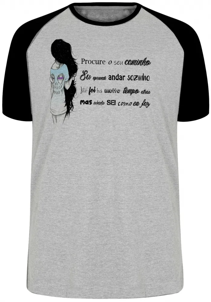 Camiseta adulto ou infantil Procure seu caminho menina frase