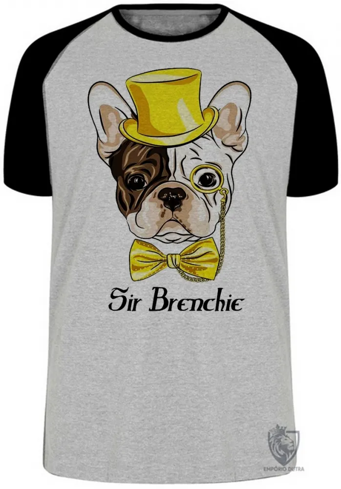 Camiseta adulto ou infantil Sir Brenchie Buldogue Francês Imagem