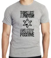 Camiseta adulto ou infantil Think like a proton atomo energia - Foto 4