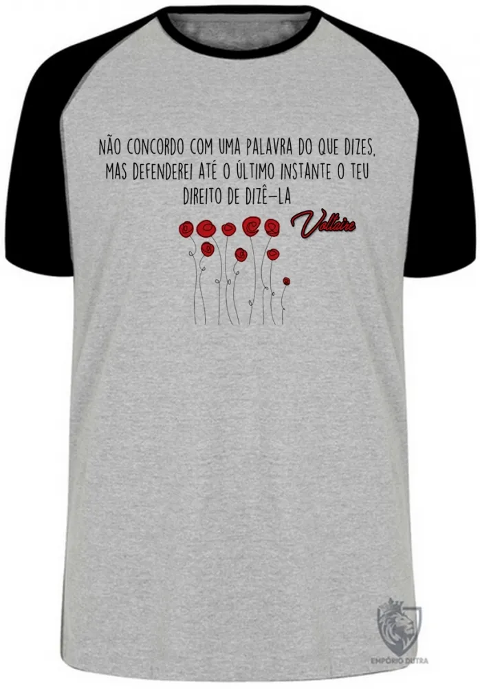 Camiseta adulto ou infantil Voltaire direito de dizer