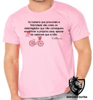 Camiseta adulto ou infantil Voltaire felicidade - Foto 2