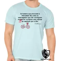 Camiseta adulto ou infantil Voltaire felicidade - Foto 5