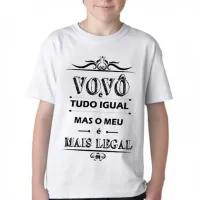 Camiseta adulto ou infantil Vovô é tudo igual mas o meu é mais legal - Foto 2