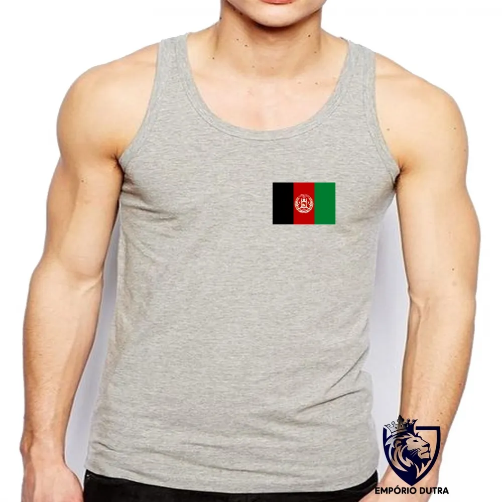 Camiseta Regata adulto ou infantil bandeira afeganistão Imagem