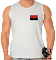 Camiseta Regata adulto ou infantil bandeira angola africa - Foto 2