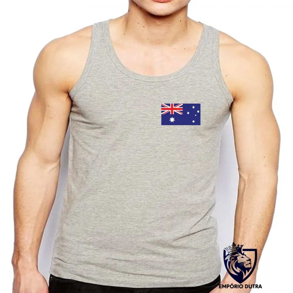 Camiseta Regata adulto ou infantil bandeira Austrália oceania