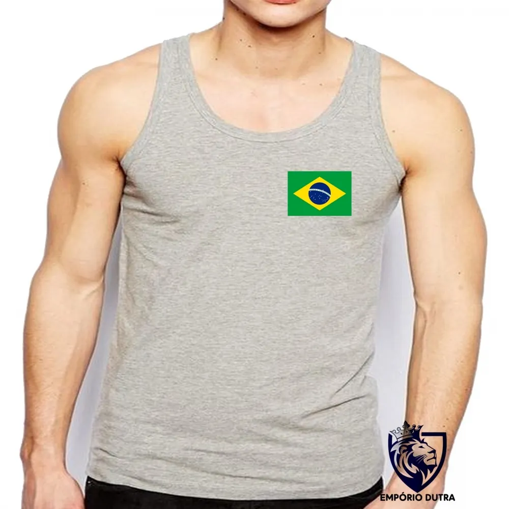 Camiseta Regata adulto ou infantil bandeira brasil brasileiro