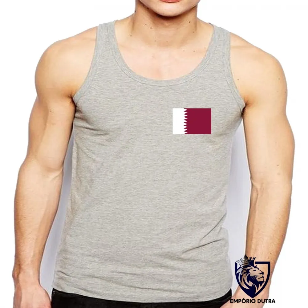 Camiseta Regata adulto ou infantil bandeira Catar Oriente médio