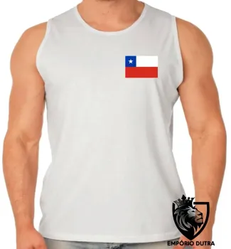 Camiseta Regata adulto ou infantil bandeira Chile america latina - Foto 2