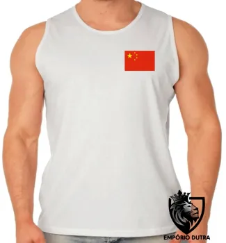 Camiseta Regata adulto ou infantil bandeira China asia - Foto 2