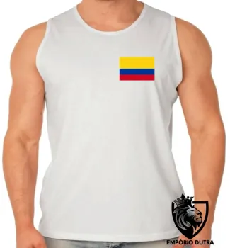 Camiseta Regata adulto ou infantil bandeira Colômbia america latina - Foto 2