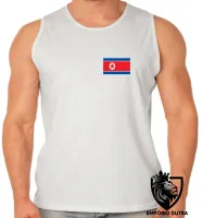 Camiseta Regata adulto ou infantil bandeira Coreia do Norte - Foto 2