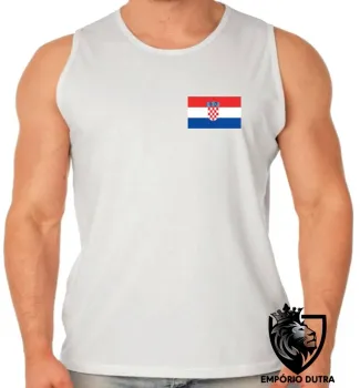 Camiseta Regata adulto ou infantil bandeira Croacia croatia - Foto 2