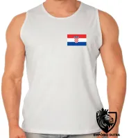 Camiseta Regata adulto ou infantil bandeira Croacia croatia - Foto 2
