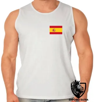 Camiseta Regata adulto ou infantil bandeira Espanha europa - Foto 2