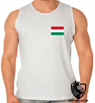 Camiseta Regata adulto ou infantil bandeira Hungria europa - Foto 2
