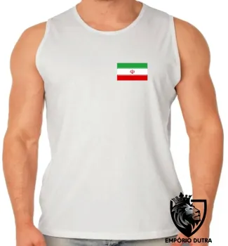 Camiseta Regata adulto ou infantil bandeira Irã República Islâmica no Golfo - Foto 2