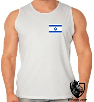 Camiseta Regata adulto ou infantil bandeira Israel Oriente Médio - Foto 2