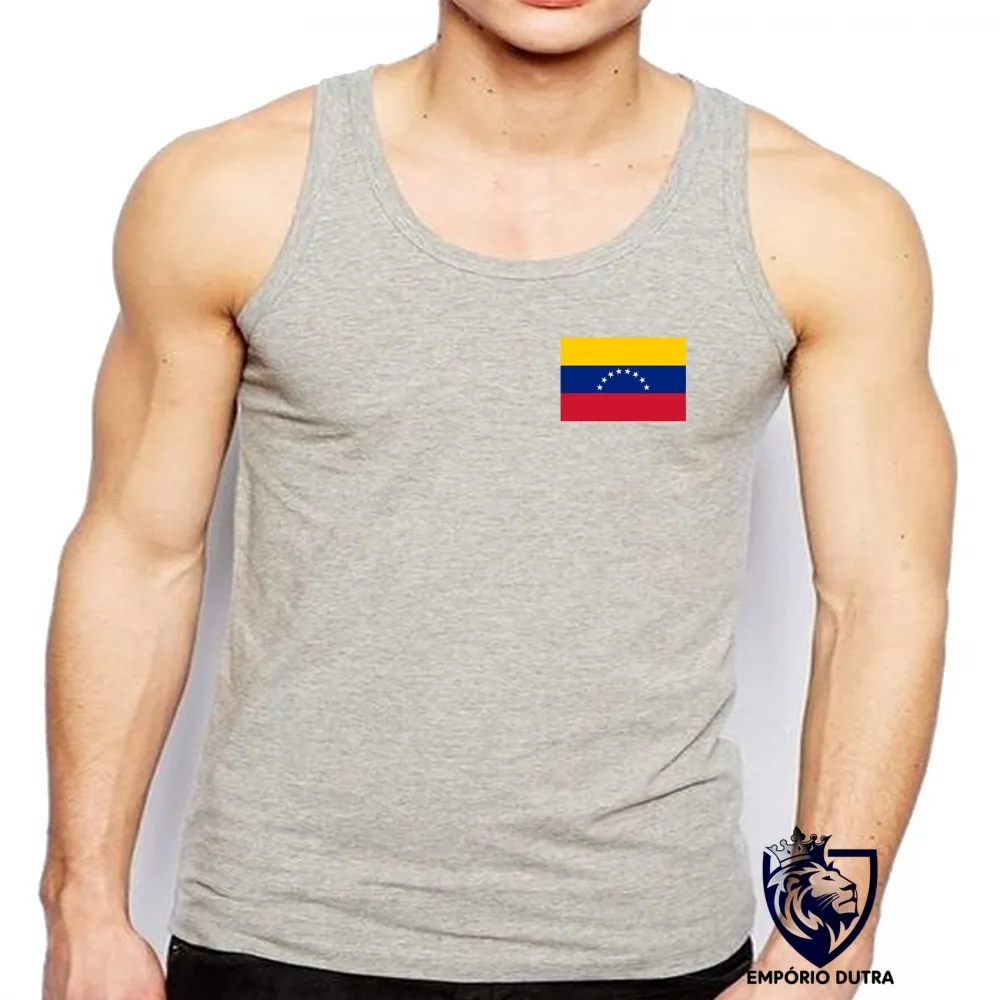 Camiseta Regata adulto ou infantil bandeira Venezuela