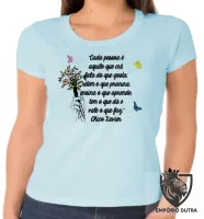 Baby look blusa Feminina Frase Chico Xavier espirita cada pessoa - Foto 2