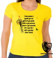 Baby look blusa Feminina Frase Chico Xavier espirita cada pessoa - Foto 6