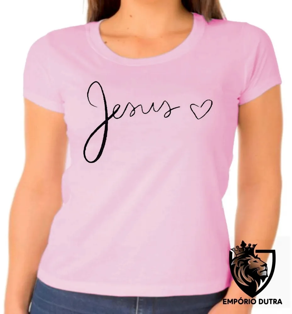 Baby look blusa Feminina Jesus cristo DEUS coração Imagem