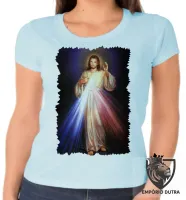 Baby look blusa Feminina Jesus Cristo DEUS coração sagrado cristão REI - Foto 5