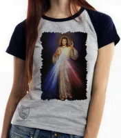 Baby look blusa Feminina Jesus Cristo DEUS coração sagrado cristão REI - Foto 6