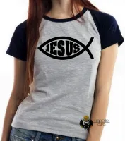 Baby look blusa Feminina Jesus Cristo Deus Cristão Cristianismo - Foto 3
